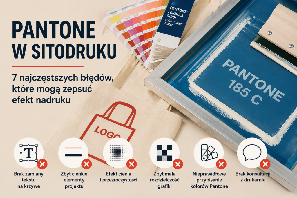 Kolory Pantone w sitodruku – przygotowanie projektu do profesjonalnego nadruku.