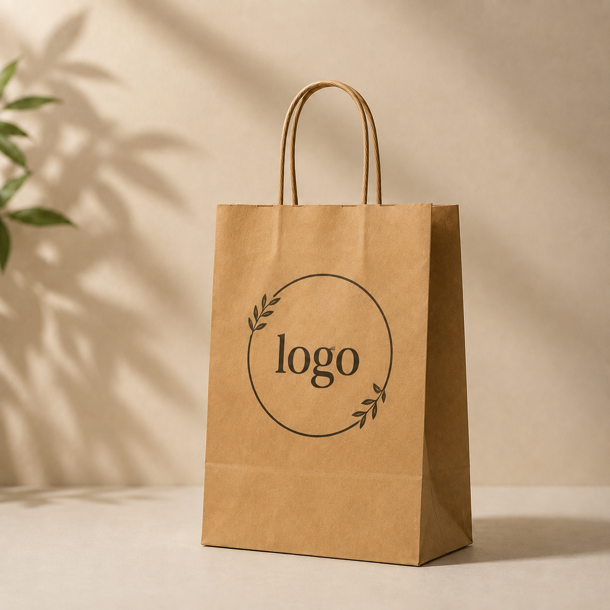 Papierowa torba z nadrukiem sitodruk - logo firmy